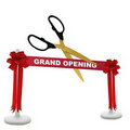 Grand Opening Kit-36" Ceremonial Scissors, Ribbon, Bows, Stanchions (Red)
